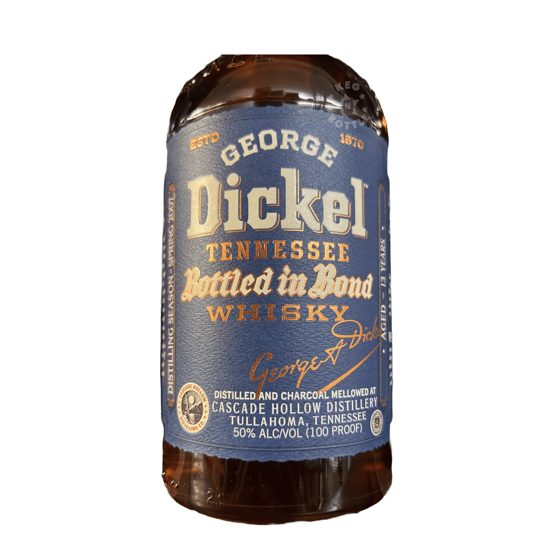 George Dickel 13 Year Bottled in Bond Spring 2007 Tennessee Whisky (750 ml)