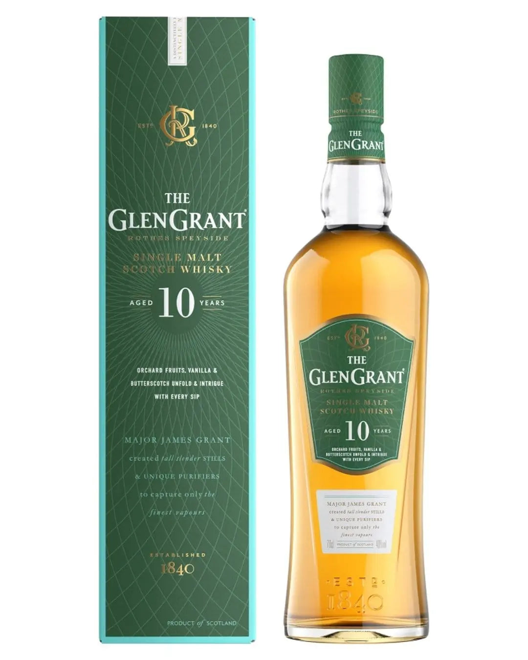 Glen Grant 10 Year Old Whisky, 70 cl