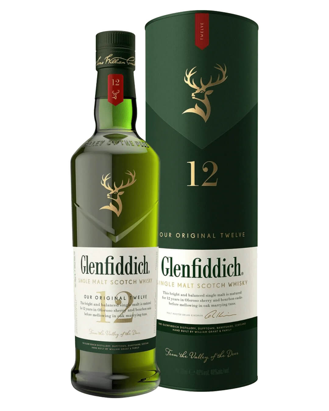 Glenfiddich 12 Year Old Single Malt Scotch Whisky, 70 cl