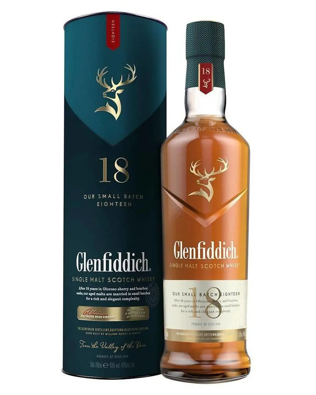 Glenfiddich 18 Year Old Single Malt Scotch Whisky, 70 cl