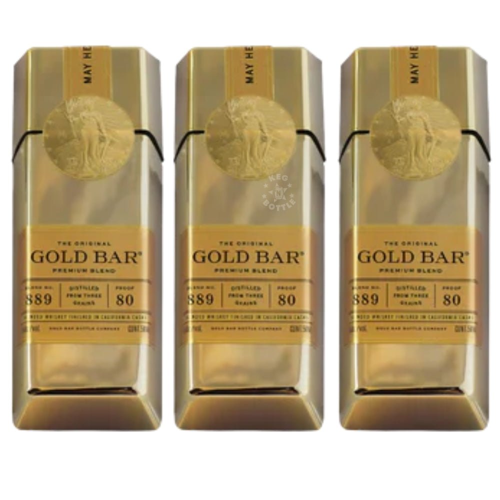 Gold Bar Blended Whiskey California Cask Finish - 3 Pack (50 ml each)