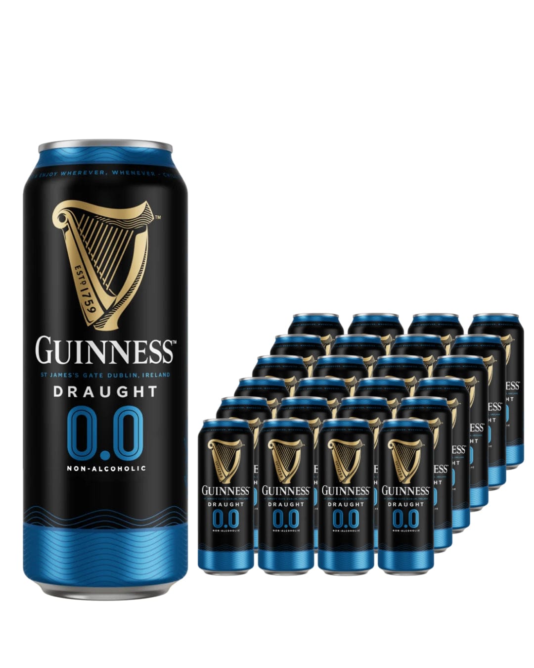 Guinness Draught Alcohol Free Beer Can Multipack, 24 x 538 ml