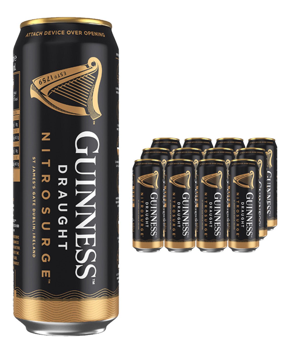 Guinness Draught Nitrosurge Can Multipack, 12 x 558 ml