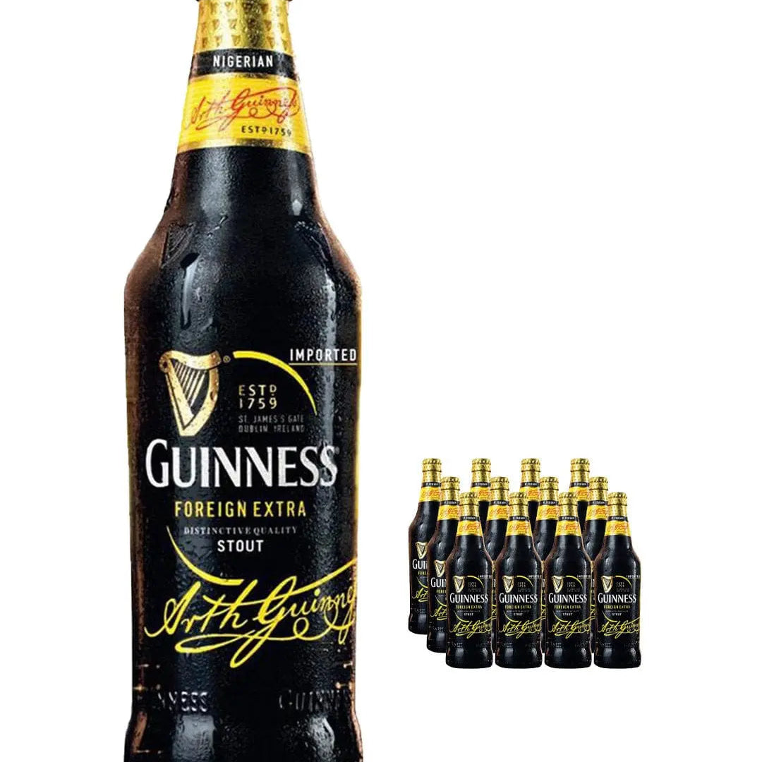 Guinness Nigerian Foreign Extra Stout Beer Bottle Multipack, 12 x 600 ml