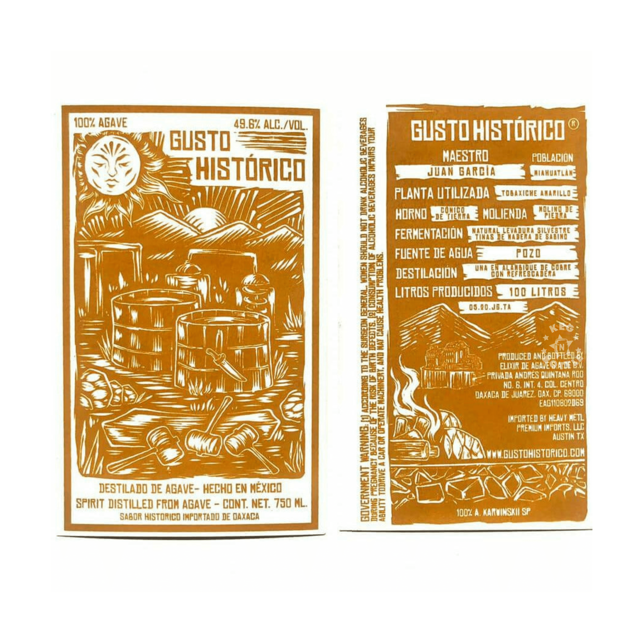 Gusto Historico Juan Garcia Tobaxiche Amarillo (750 ml)