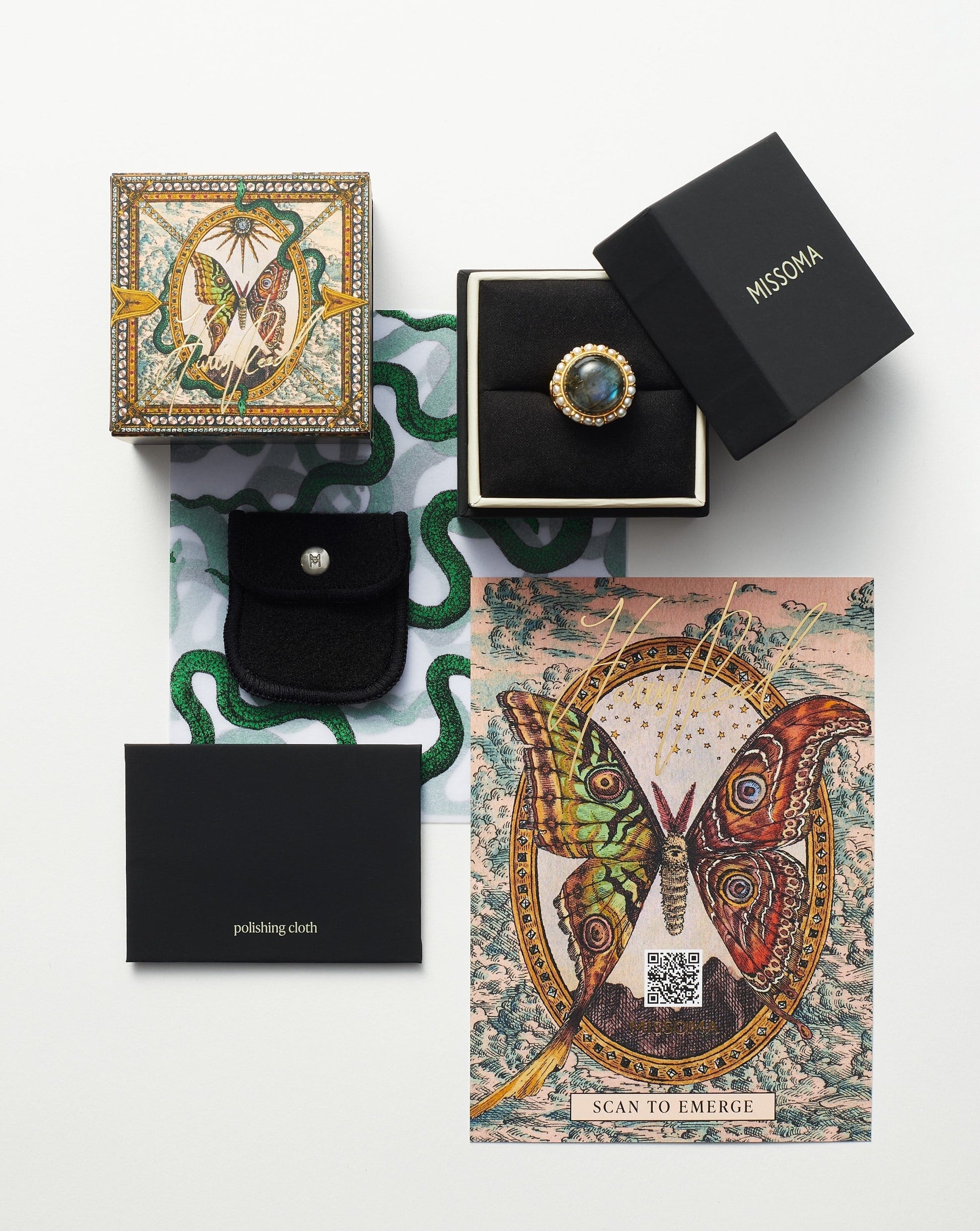 Harris Reed Fine Serpent Ring | 14ct Solid Gold/Diamond Rings Missoma 