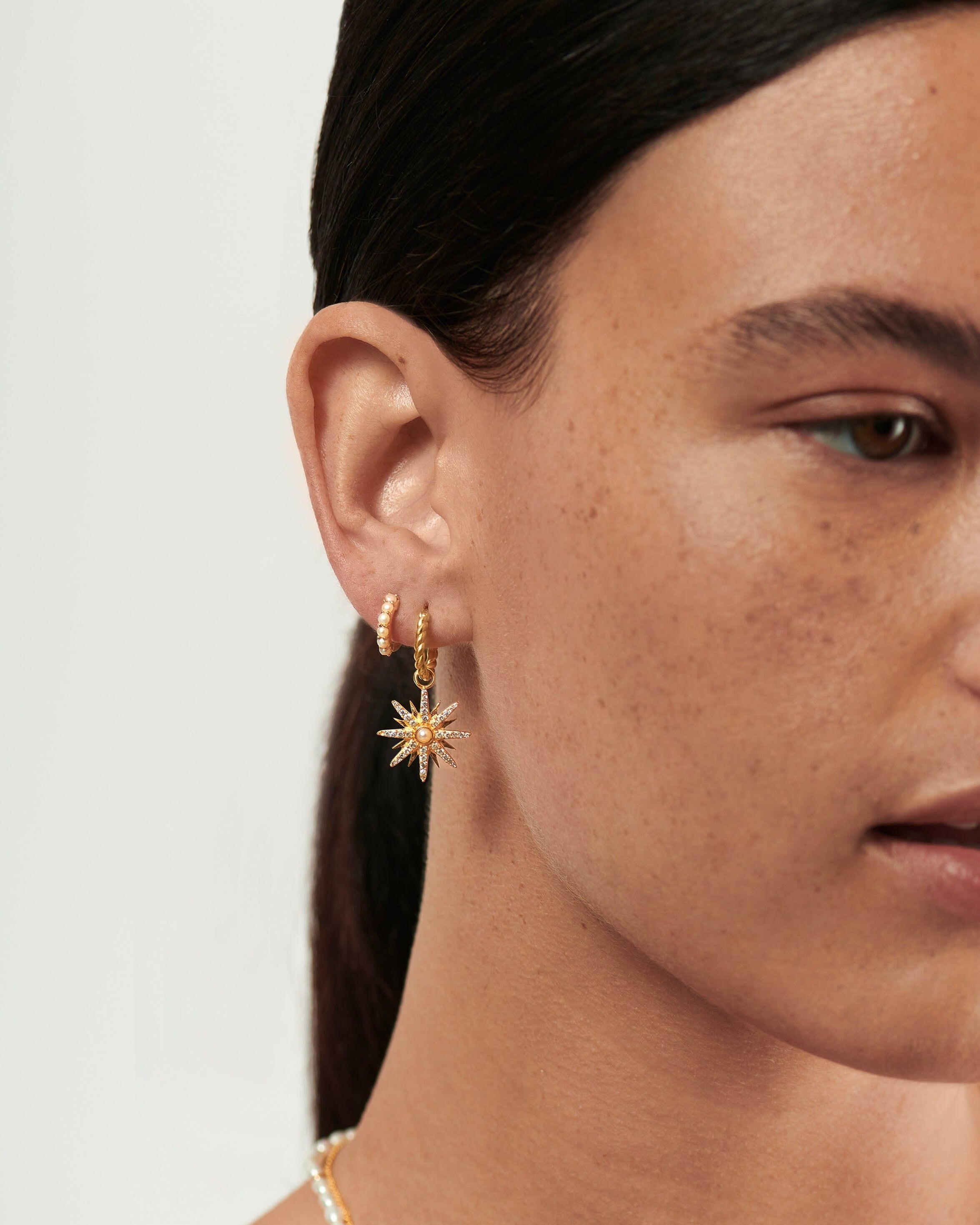 Harris Reed Moonlight Pearl Earring Set | 18ct Gold Plated Vermeil/Pearl Earrings Missoma 