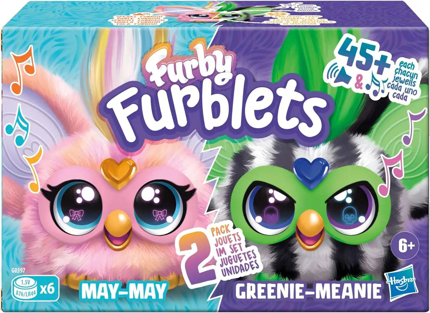 Hasbro - Mini Furby Furblets May-May and Greenie-Meanie 2-Pack Toys