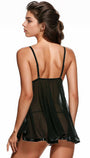 Flirty Mesh Lace Cup Babydoll