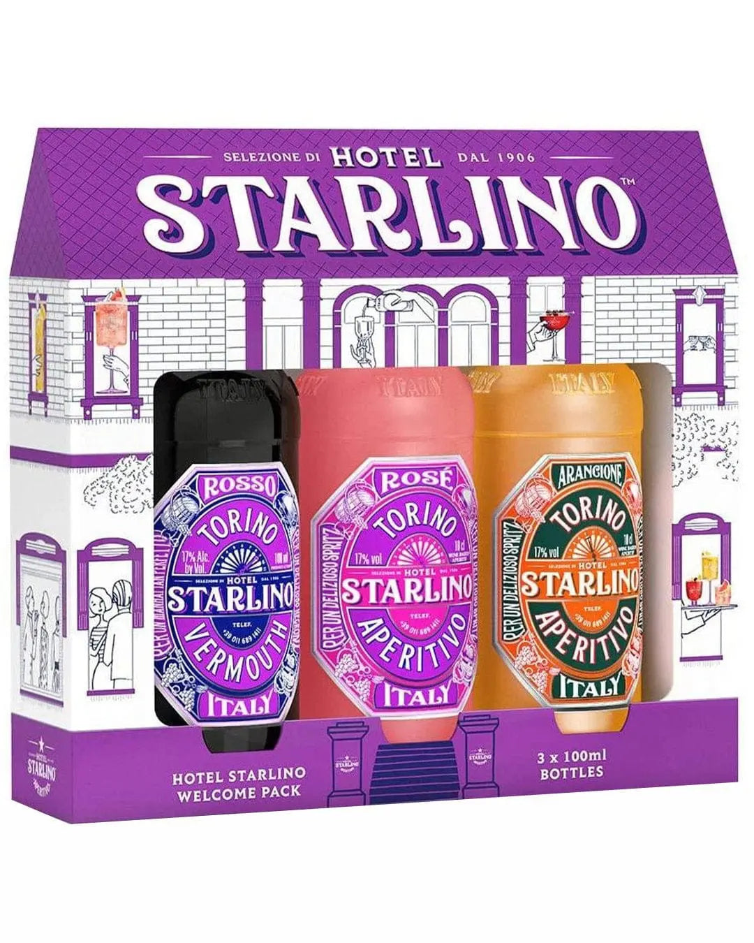 Hotel Starlino Aperitivo Rainbow Gift Pack, 3 x 10 cl