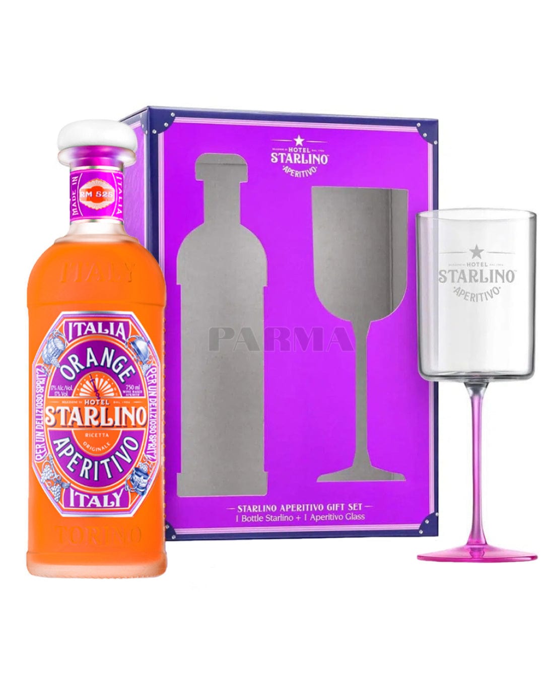 Hotel Starlino Arancione Aperitivo Spritz Gift Set with Aperitivo Glass, 75 cl