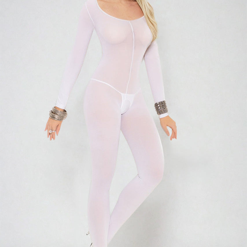Opaque Long Sleeve Bodystocking