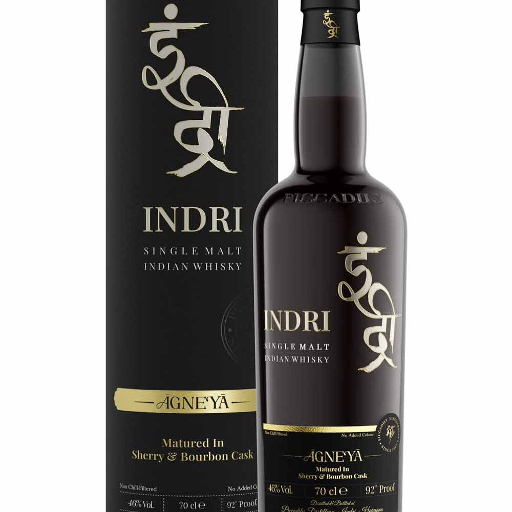 Indri Agneya Single Malt Peated Indian Whisky, 70cl