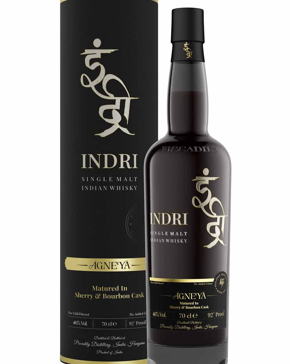 Indri Agneya Single Malt Peated Indian Whisky, 70cl