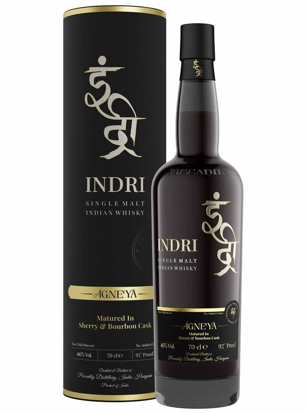 Indri Agneya Single Malt Peated Indian Whisky, 70cl
