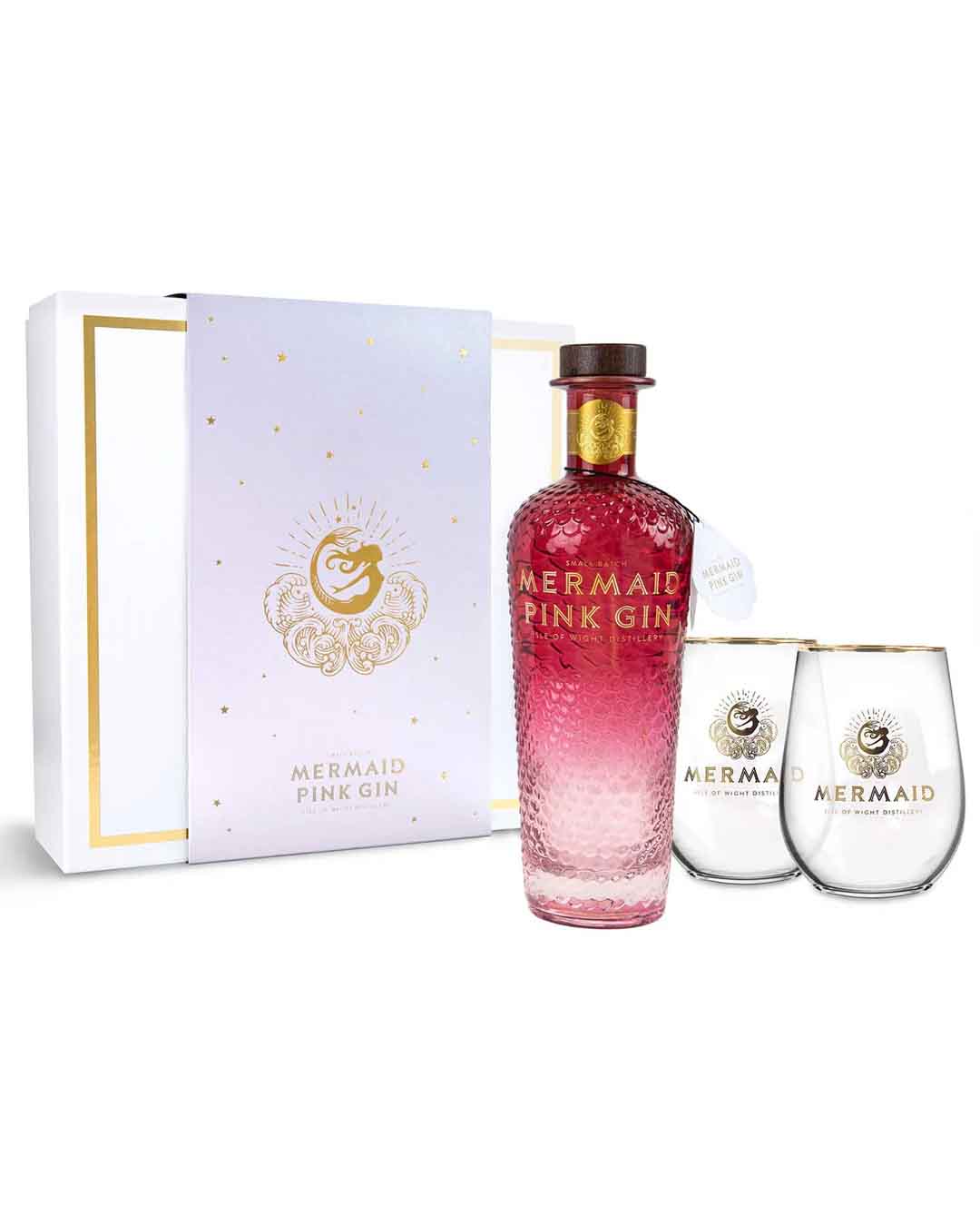 Isle of Wight Distillery Mermaid Pink Gin Gift Pack, 70 cl
