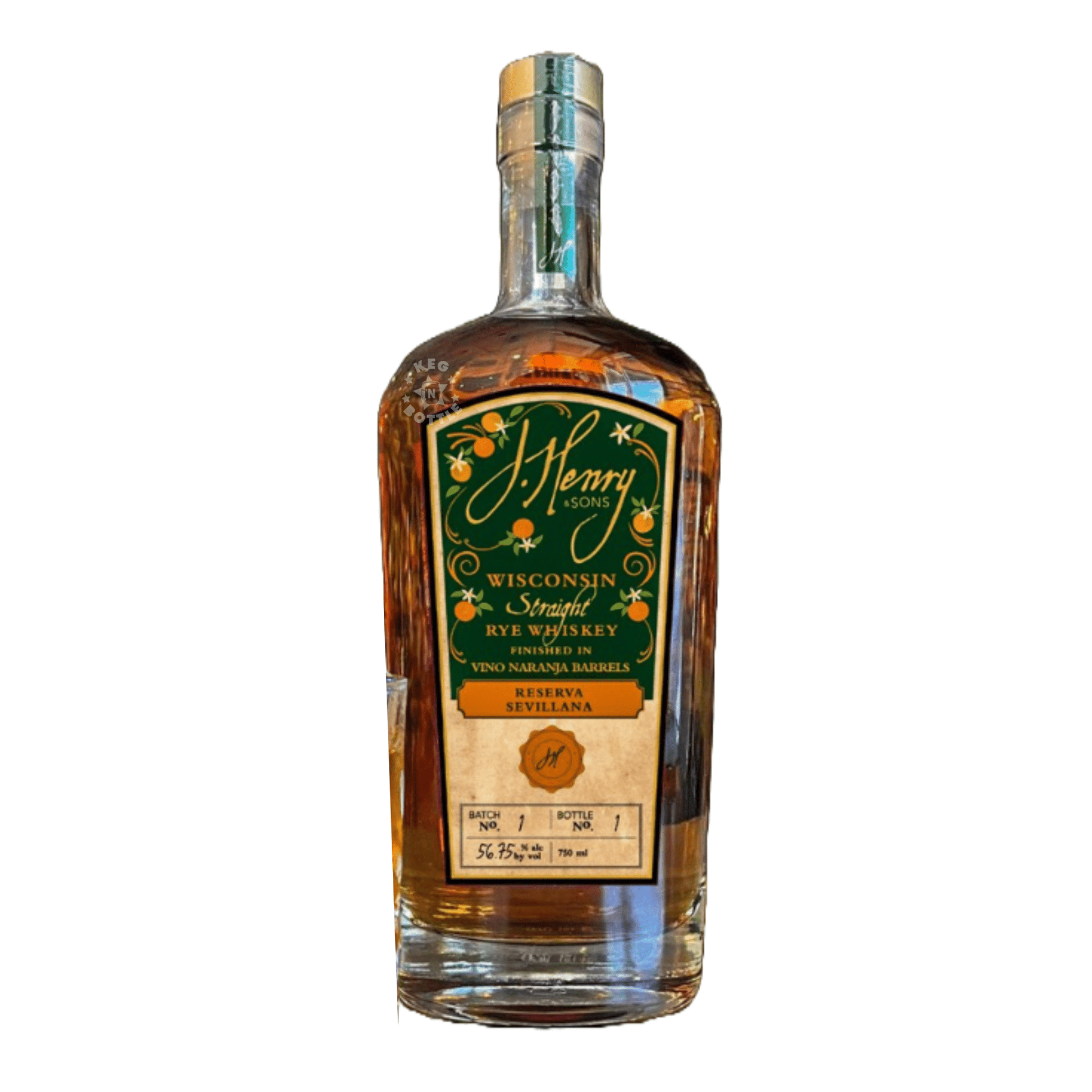 J. Henry & Sons Reserva Sevillana Straight Rye (750 ml)