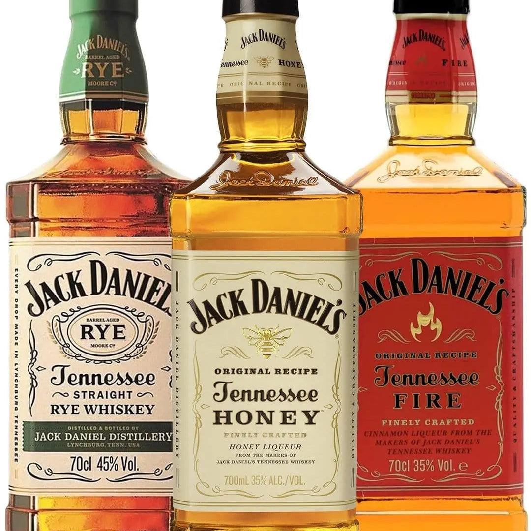 Jack Daniel's Flavoured Whiskey Trio, 3 x 70 cl