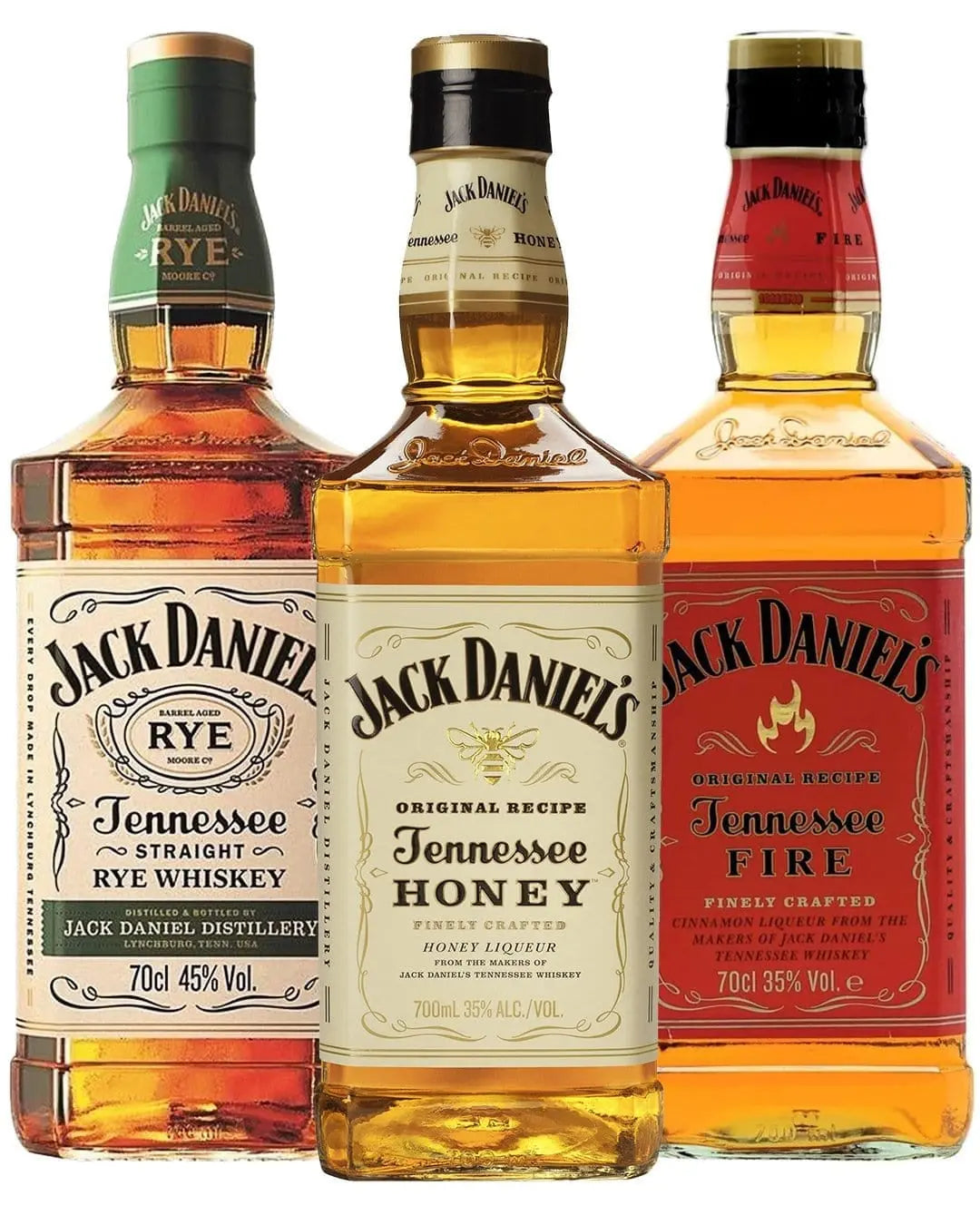 Jack Daniel's Flavoured Whiskey Trio, 3 x 70 cl