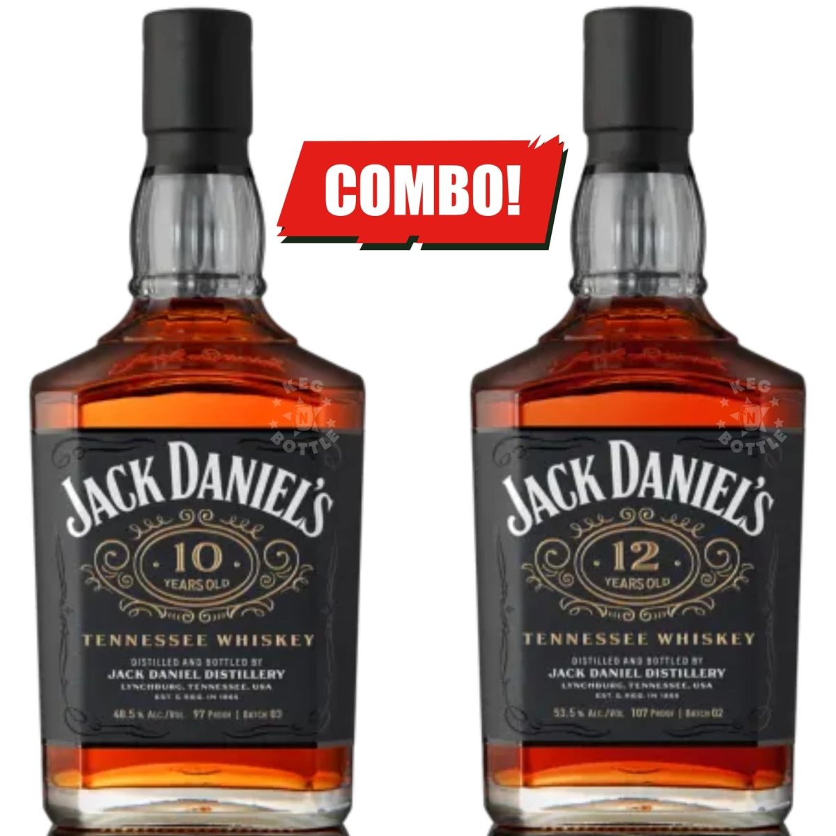 Jack Daniel’s 10 & 12 Year Whiskey Value Bundle (750 ml)