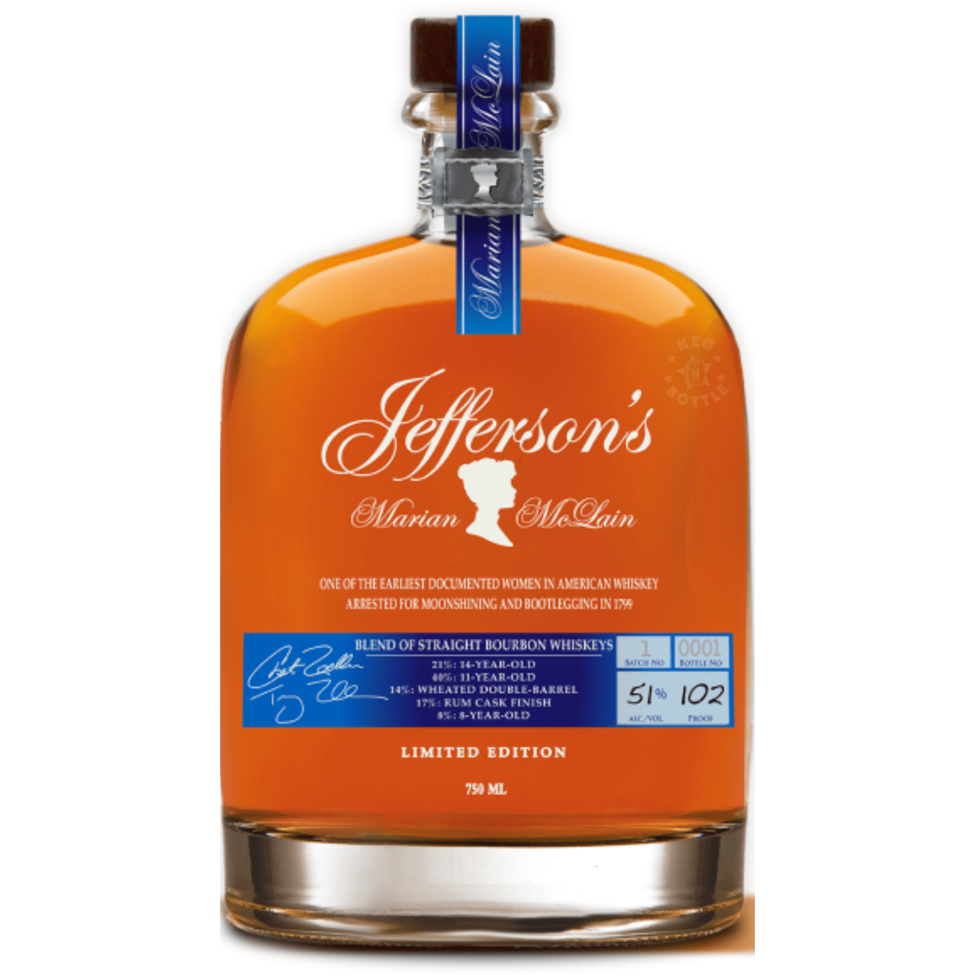 Jefferson's Marian McLain Blended Bourbon Whiskey Batch 11 (750 ml)