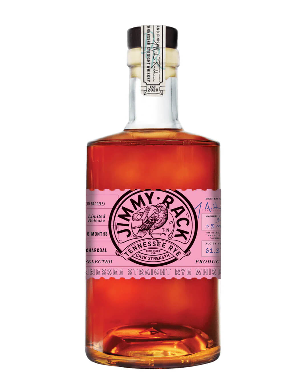 Jimmy Rack Straight Cask Strength Rye Whiskey, 70 cl