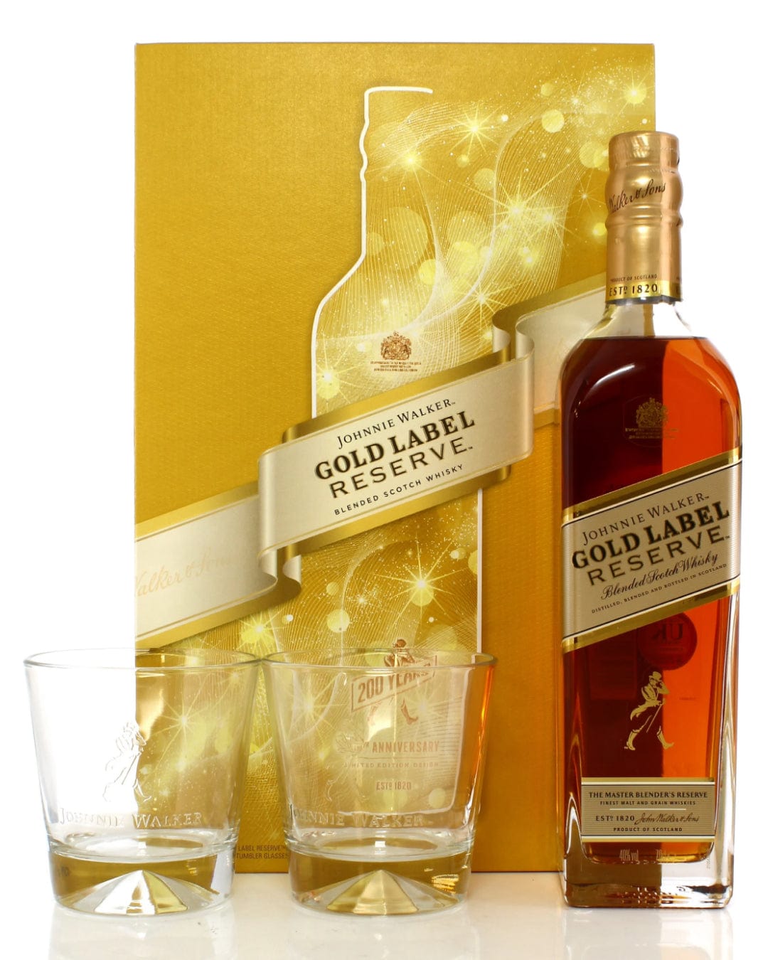 Johnnie Walker Gold Label Reserve 200th Anniversary Gift Set, 70 cl