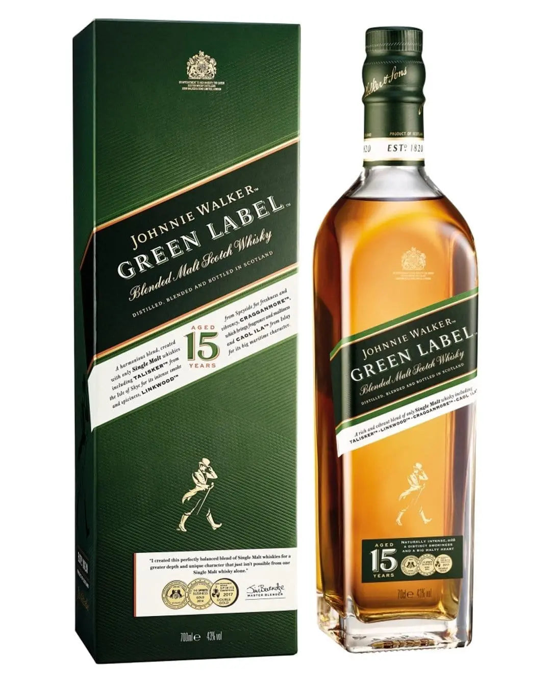 Johnnie Walker Green Label Whisky, 70 cl
