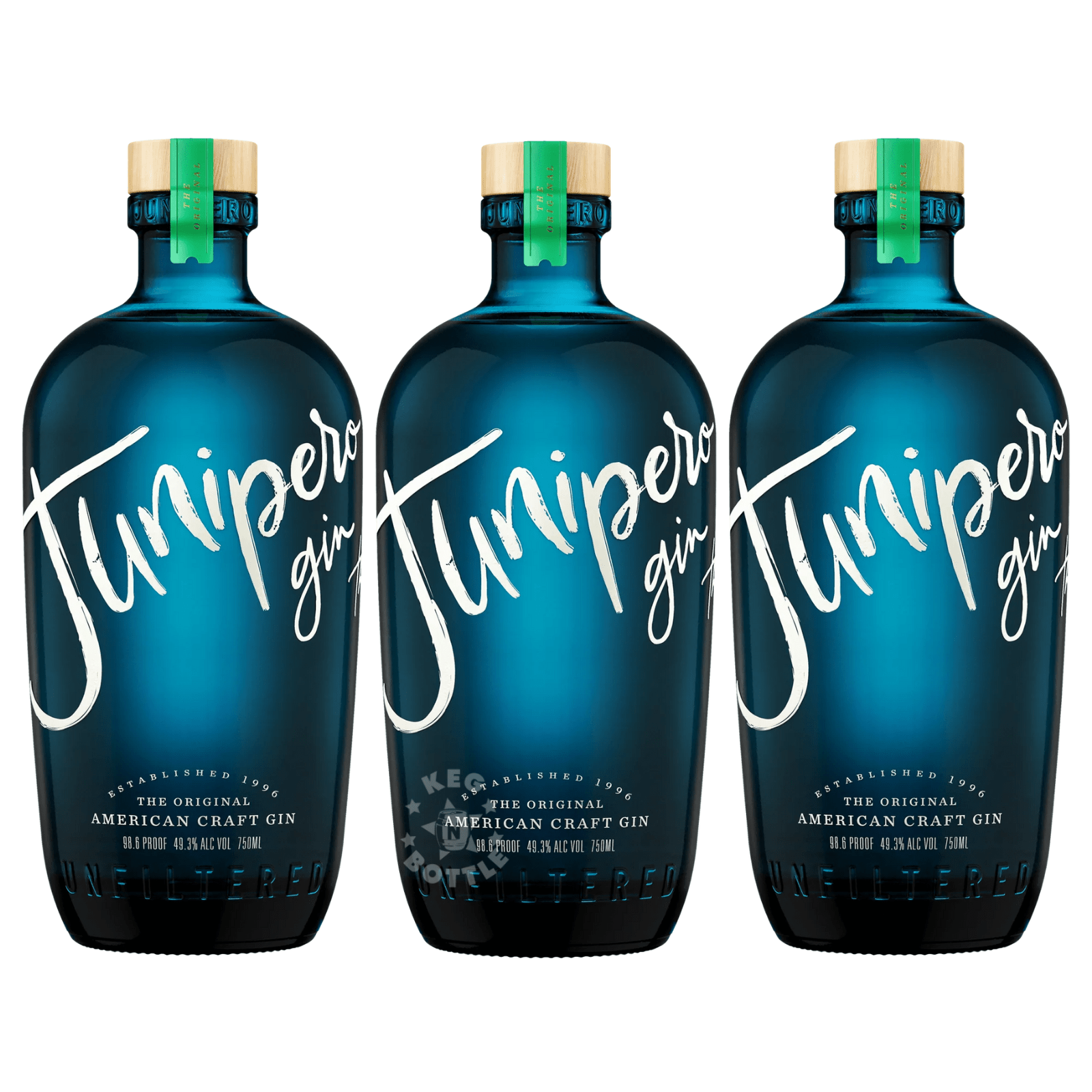 Junipero Gin 3Pk Bundle Set - 3 Packs (3 x 750 ml)