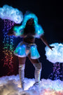 Light Up Furry Belted Skirt