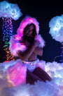 Light Up Furry Belted Skirt