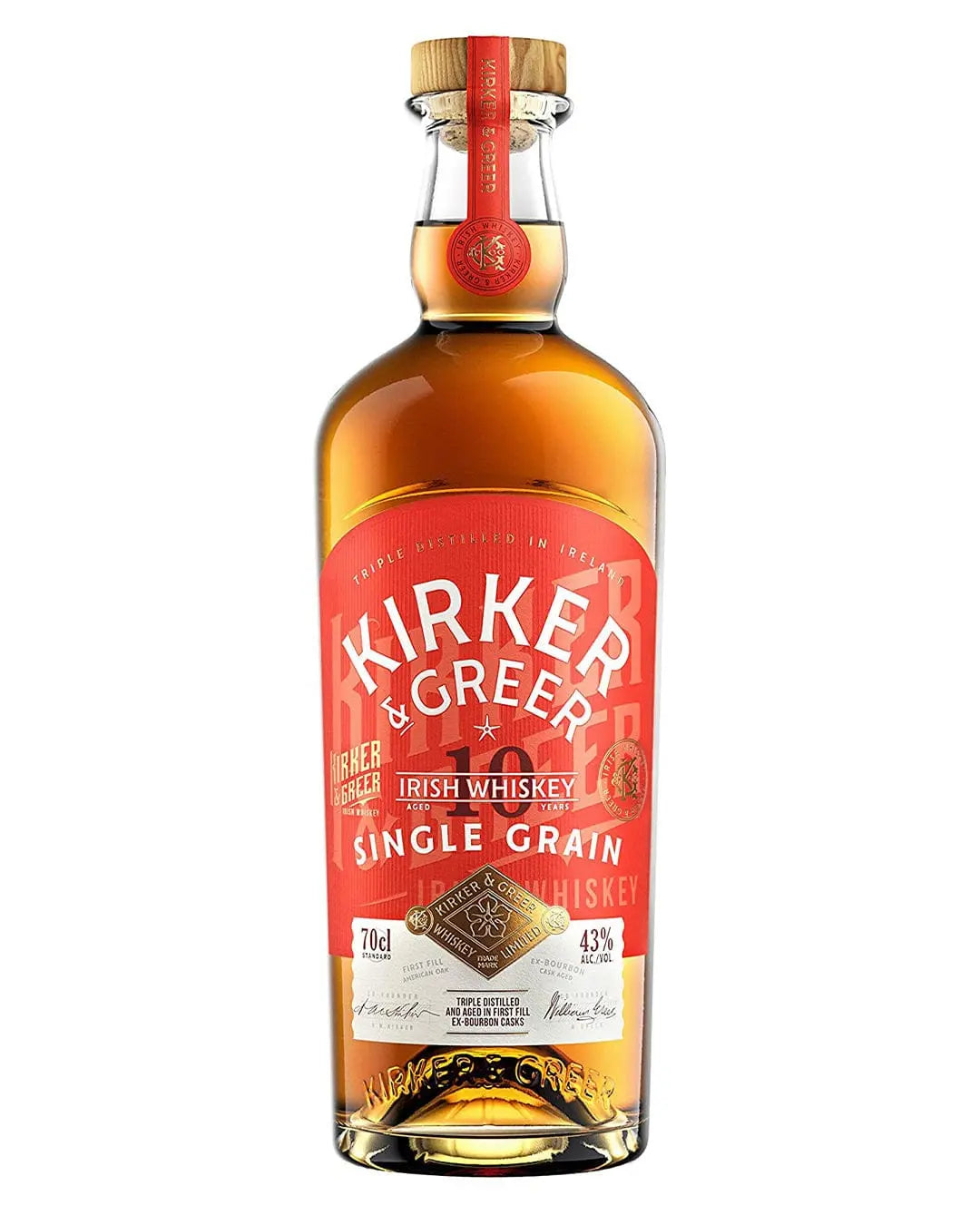 Kirker & Greer 10 Year Old Single Grain Irish Whiskey, 70 cl