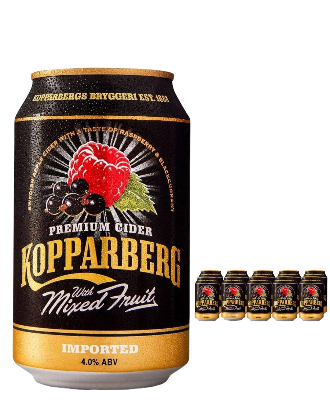 Kopparberg Mixed Fruit Cider Cans Multipack, 10 x 330 ml