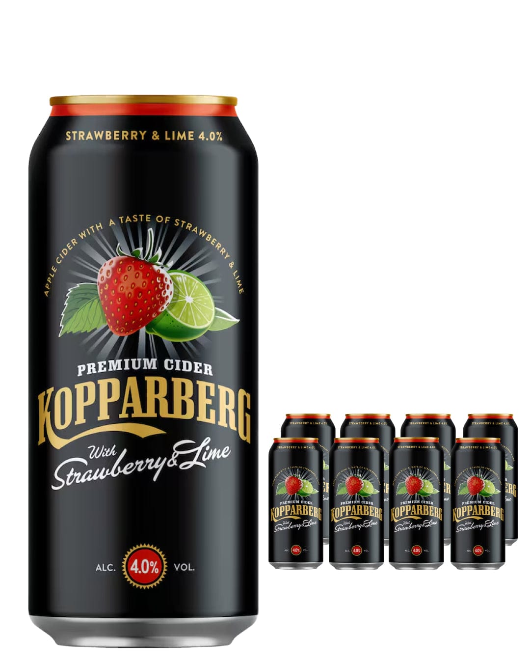Kopparberg Strawberry & Lime Premium Cider Can Multipack, 8 x 500 ml
