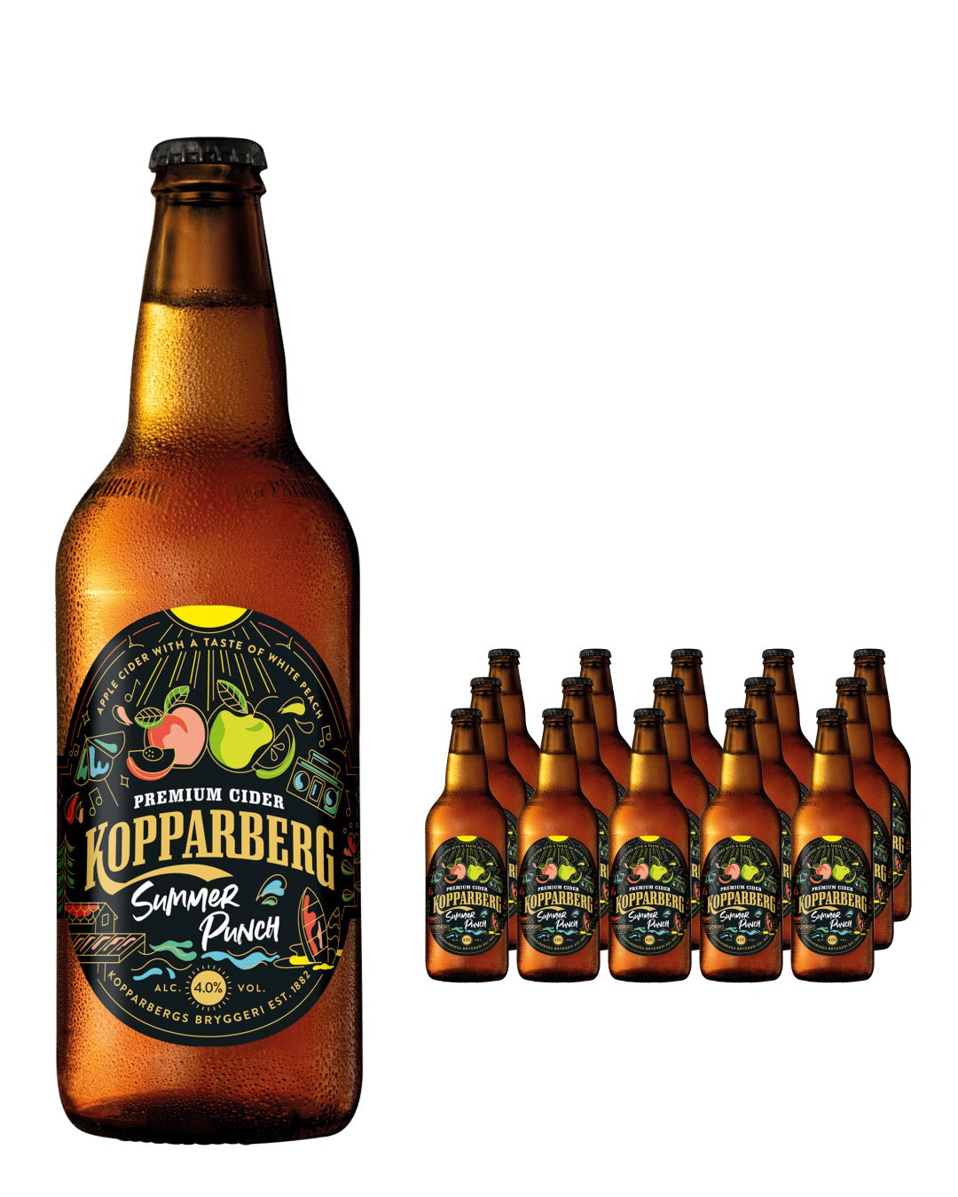 Kopparberg Summer Punch Cider Multipack, 15 x 500 ml