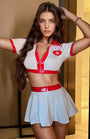 Nurse Crop Top and Skirt Costume