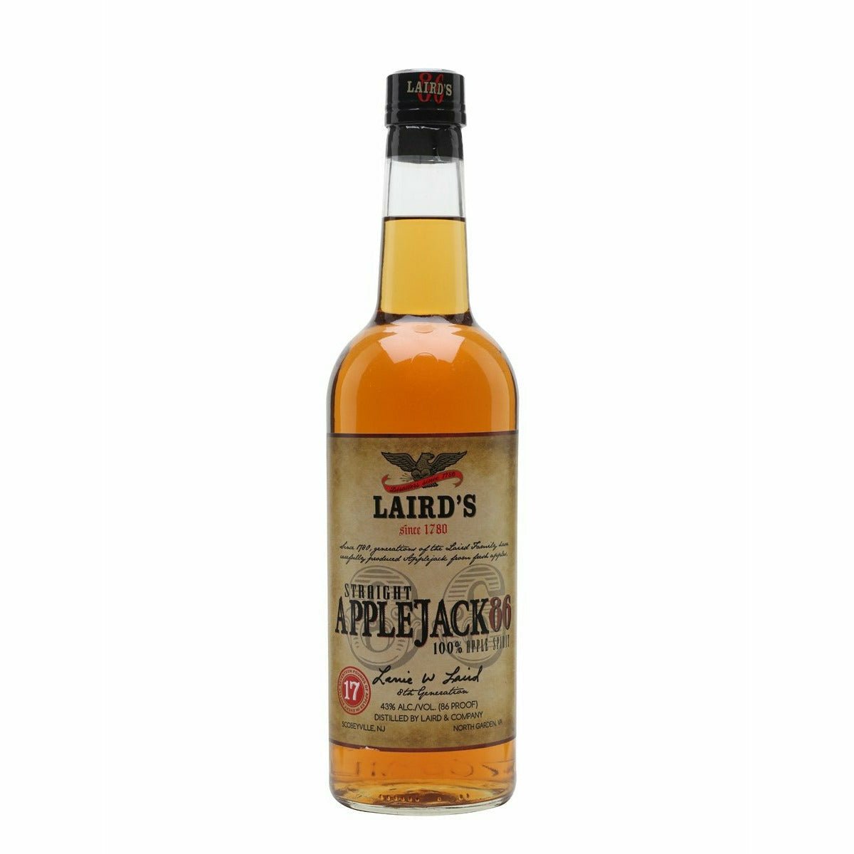 Laird's Straight Applejack 86 Proof (750 ml)