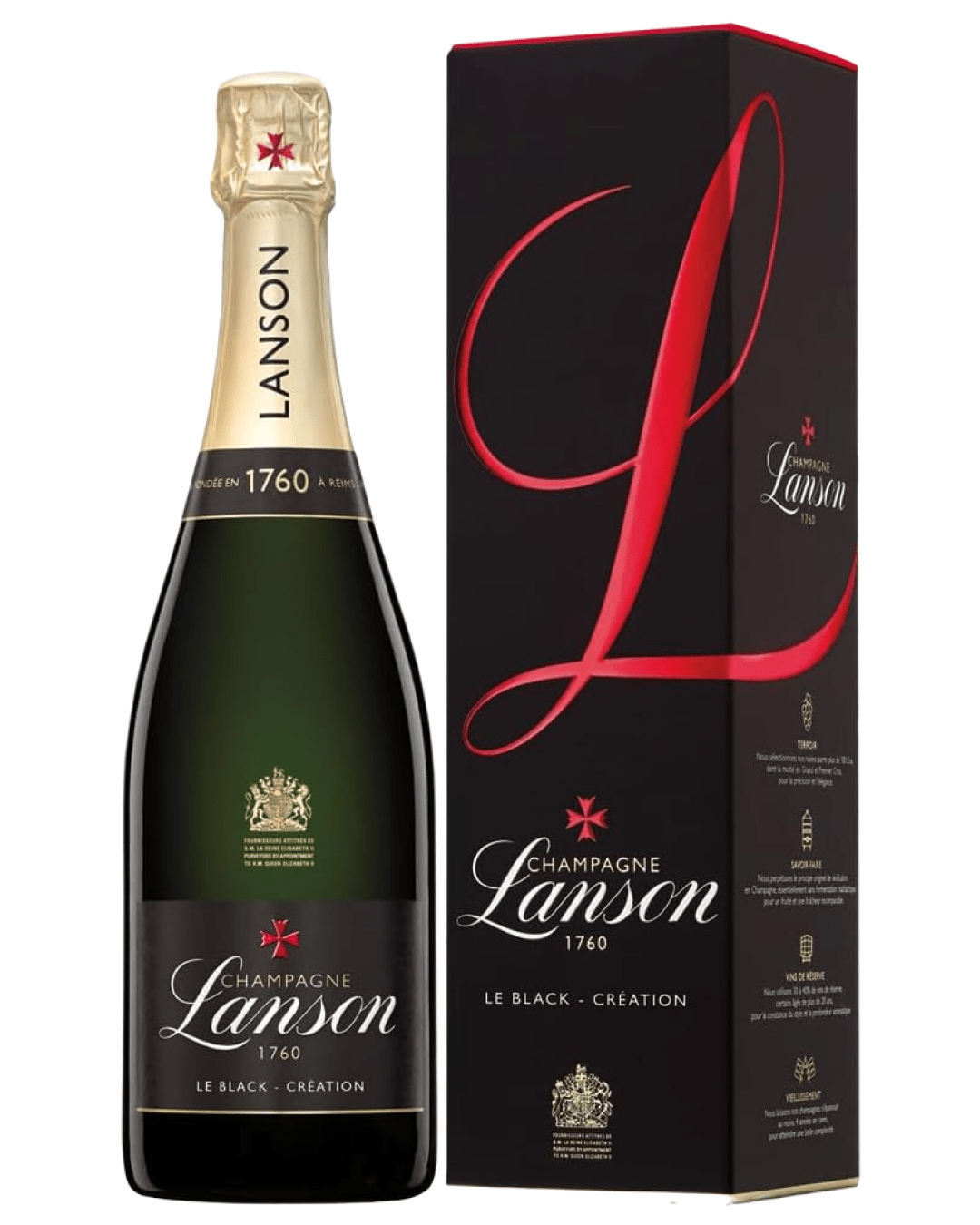 Lanson Black Label Gift Box Champagne, 75 cl