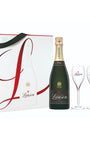 Lanson Le Black - Creation 257 Champagne with 2 Flutes Gift Box, 75 cl