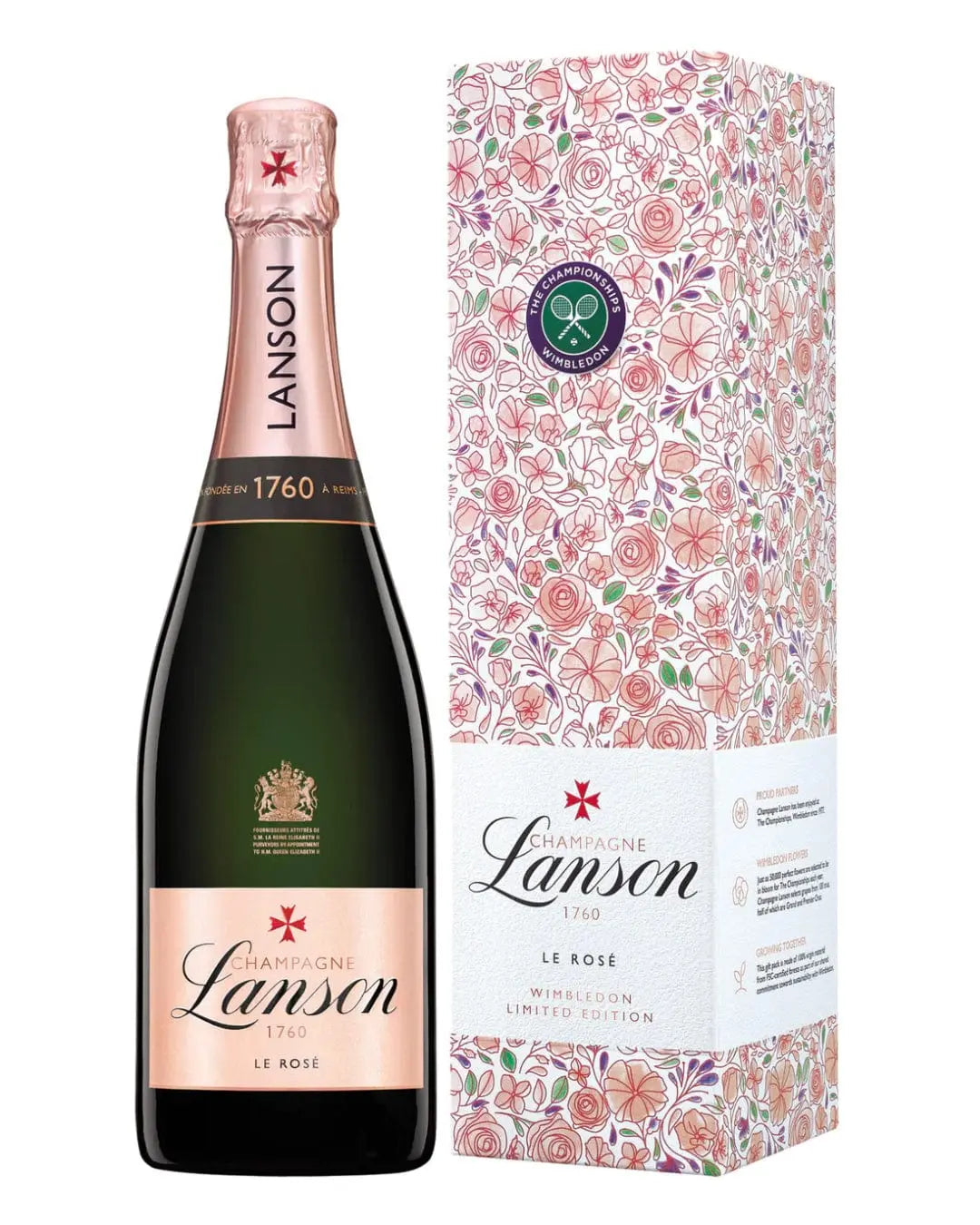 Lanson Le Rosé Wimbledon Champagne Gift Box, 75 cl