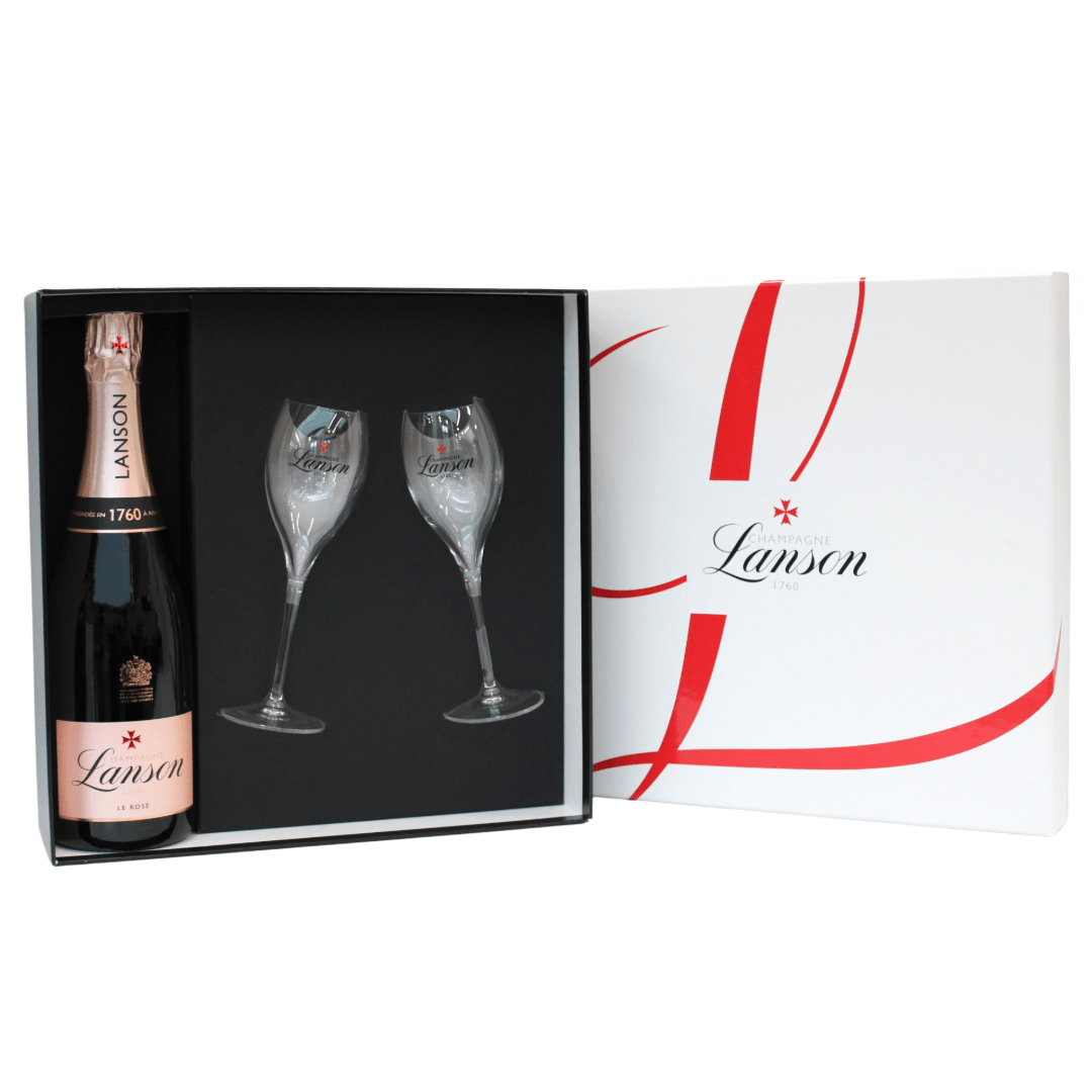 Lanson Rosé Flute Presentation Box Champagne, 75 cl