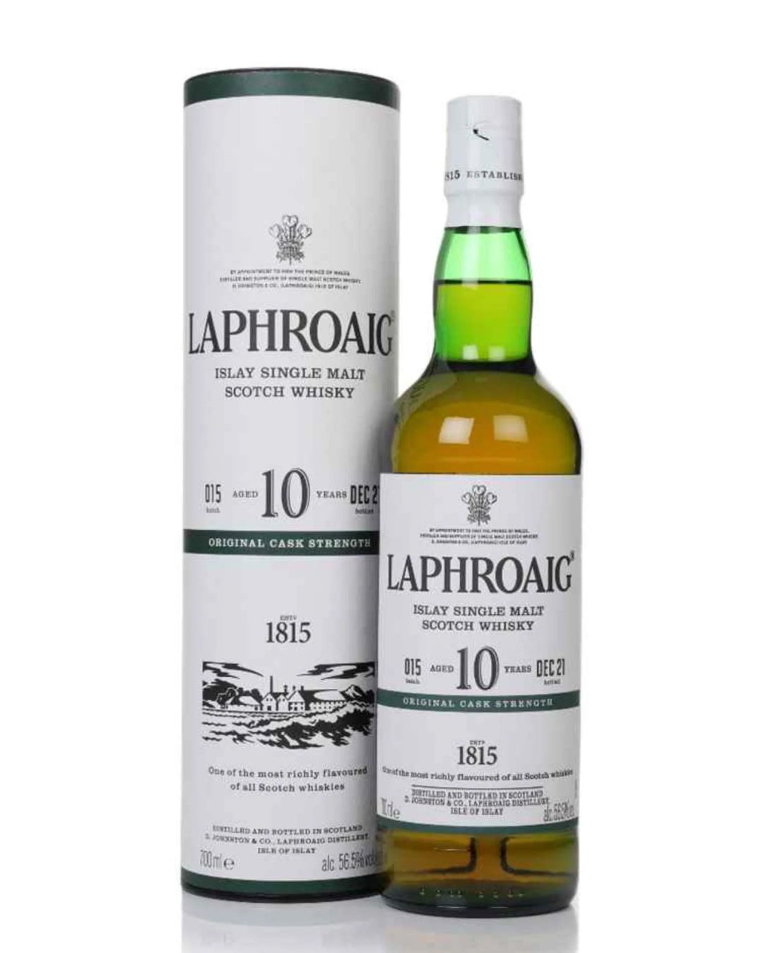 Laphroaig 10 Year Old Original Cask Strength Islay Single Malt Scotch Whisky, 70 cl