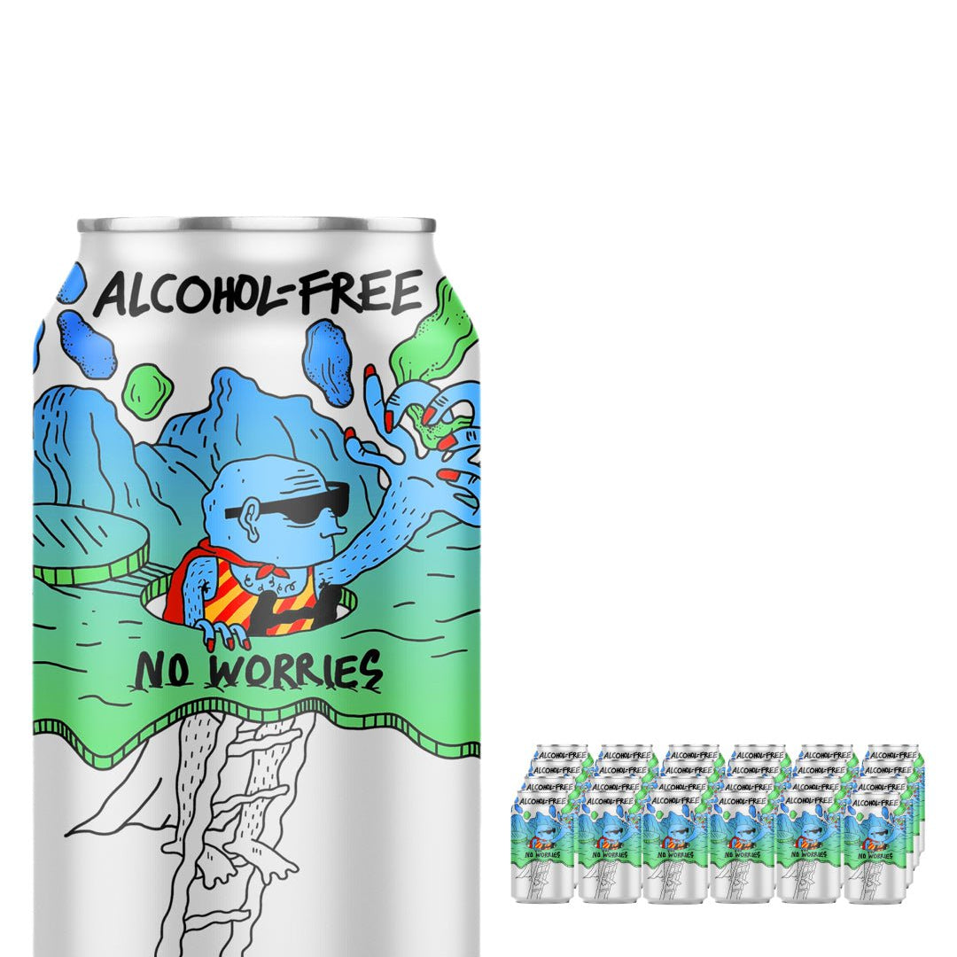 Lervig No Worries Low Alcohol Beer Can Multipack, 24 x 330 ml