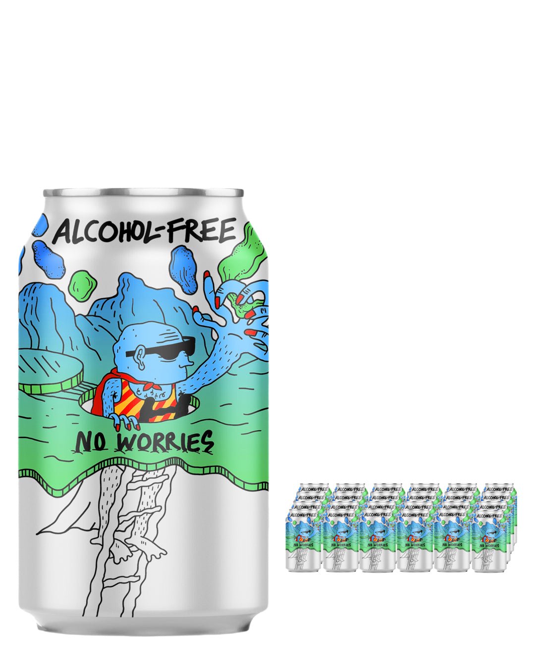 Lervig No Worries Low Alcohol Beer Can Multipack, 24 x 330 ml