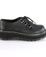Black Vegan Leather 1.3" Platform Shoes*