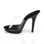 Women's Clear-Black 5" Heel Platform Slide