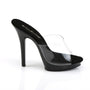 Women's Clear-Black 5" Heel Platform Slide