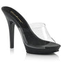 Women's Clear-Black 5" Heel Platform Slide