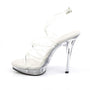 5" Heel Clear Criss-Cross Ankle Strap Sandal