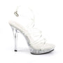 5" Heel Clear Criss-Cross Ankle Strap Sandal